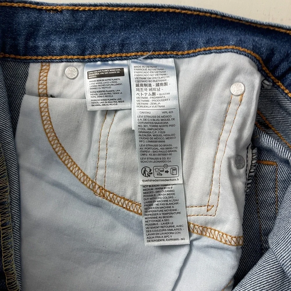 Levis 511 Jeans Mens 36x32 Blue Slim Fit Medium Wash Denim Grunge Skater Preppy